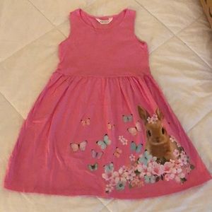 H&M Spring Pink Easter Bunny tank top Dress 8 10